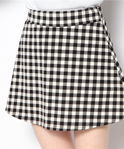 WEGO（ウィゴー）の「WEGO/ギンガムチェックサーキュラースカート（スカート・レディース・ブラック・FREE）」の7枚目の写真