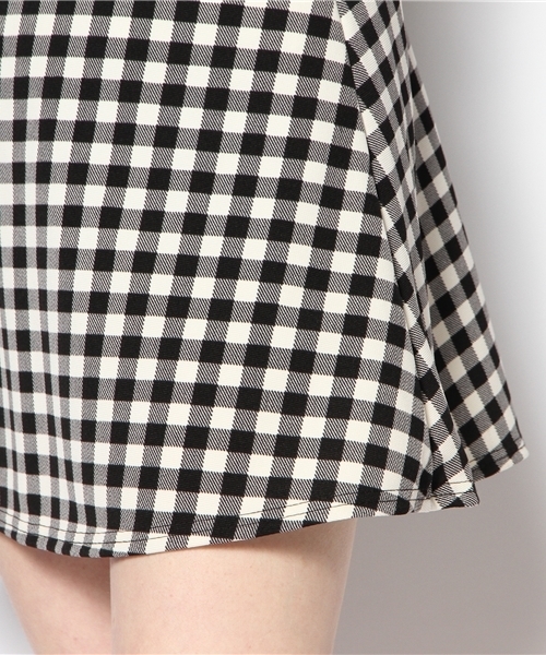 WEGO（ウィゴー）の「WEGO/ギンガムチェックサーキュラースカート（スカート・レディース・ブラック・FREE）」の3枚目の写真