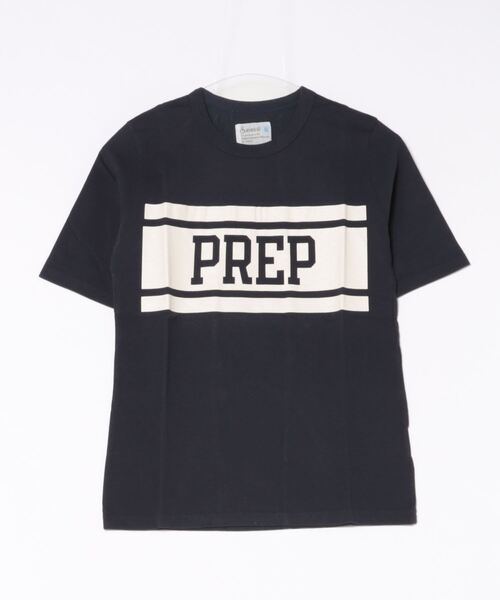 Saintete(サンテテ)の「Saintete/サンテテ プリントTee PREP【日本製】(Tシャツ/カットソー・レディース・ホワイト/グレー/ブルー系その他・1/0)」の3枚目の写真