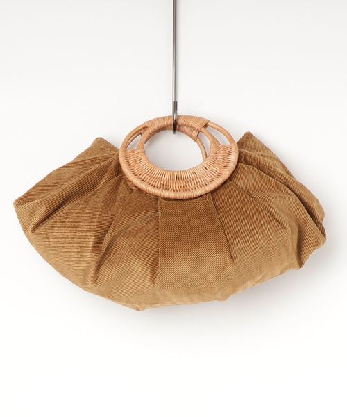 TODAYFUL（トゥデイフル）の「コーデュロイグラニーバッグ（ハンドバッグ・レディース・ブラウン/レッド・FREE）」の5枚目の写真