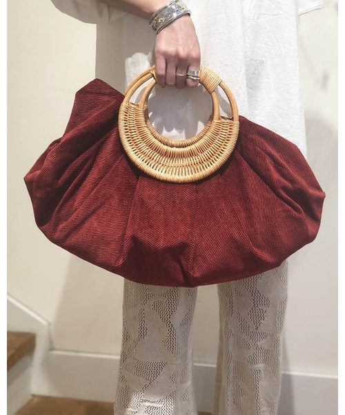 TODAYFUL（トゥデイフル）の「コーデュロイグラニーバッグ（ハンドバッグ・レディース・ブラウン/レッド・FREE）」の7枚目の写真