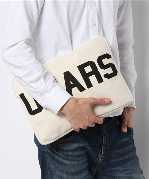UNITED ARROWS(ユナイテッドアローズ)の「UAS UNARS CANVAS CLUCH ◆(クラッチバッグ・メンズ・オフホワイト/ネイビー・フリー)」の3枚目の写真