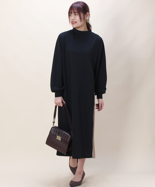 ASTORIA ODIER(アストリアオディール)の「サイドプリーツ カットワンピース(ワンピース・レディース・ブラック/ベージュ/ブラウン/オレンジ・MEDIUM)」の11枚目の写真