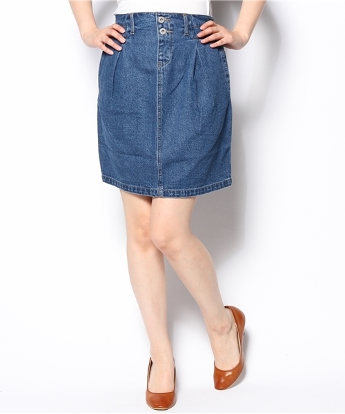 mystic(ミスティック)の「デニムタイトスカート(スカート・レディース・ネイビー/ホワイト/ブルー・1/2)」の3枚目の写真