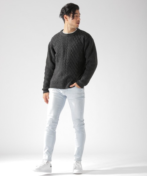 BAYFLOW（ベイフロー）の「デニムスキニーダメージ 20SS（デニムパンツ・メンズ・スカイブルー/ロイヤルブルー・32inch/30inch/28inch/31inch/29inch）」の16枚目の写真