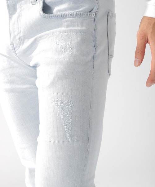 BAYFLOW（ベイフロー）の「デニムスキニーダメージ 20SS（デニムパンツ・メンズ・スカイブルー/ロイヤルブルー・32inch/30inch/28inch/31inch/29inch）」の12枚目の写真