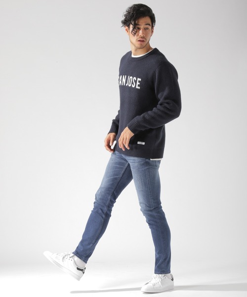 BAYFLOW（ベイフロー）の「デニムスキニーダメージ 20SS（デニムパンツ・メンズ・スカイブルー/ロイヤルブルー・32inch/30inch/28inch/31inch/29inch）」の5枚目の写真