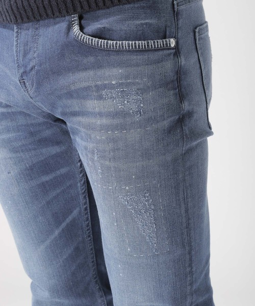 BAYFLOW（ベイフロー）の「デニムスキニーダメージ 20SS（デニムパンツ・メンズ・スカイブルー/ロイヤルブルー・32inch/30inch/28inch/31inch/29inch）」の15枚目の写真