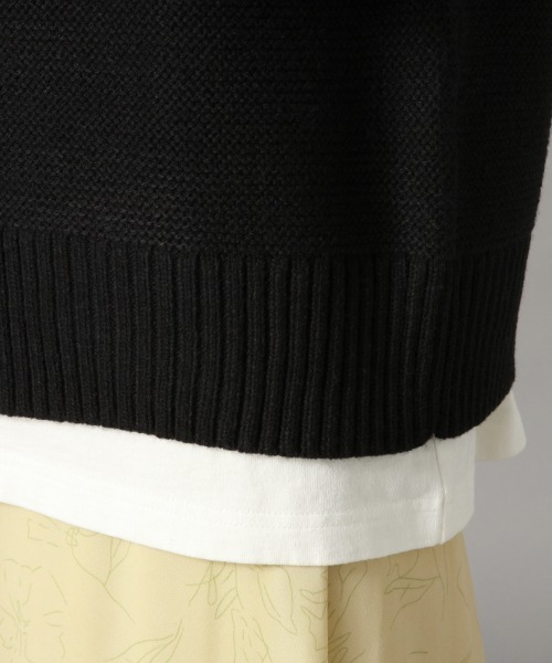 LOWRYS FARM（ローリーズファーム）の「ガーターキーネックプルオーバー　858354（ニット/セーター・レディース・ブラック/パープル/ブラウン/アイボリー・FREE）」の8枚目の写真