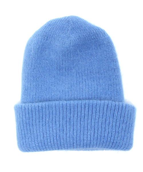 CIAOPANIC（チャオパニック）の「【Ciaopanic】アンゴラ混ニット帽（ニットキャップ/ビーニー・レディース・アイボリー/サックスブルー/ダークグレー/レッド/ピンク・FREE）」の4枚目の写真