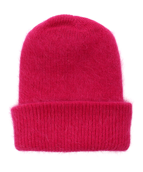 CIAOPANIC（チャオパニック）の「【Ciaopanic】アンゴラ混ニット帽（ニットキャップ/ビーニー・レディース・アイボリー/サックスブルー/ダークグレー/レッド/ピンク・FREE）」の5枚目の写真