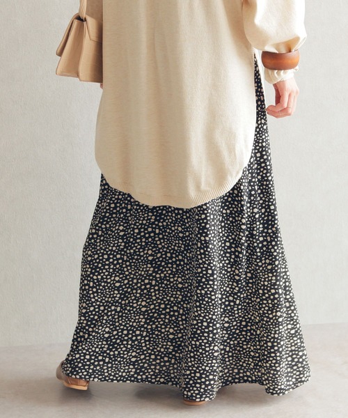 reca（レカ）の「ダルメシアン柄 ロングフレアスカート（スカート・レディース・ベージュ/ブラック・M）」の16枚目の写真