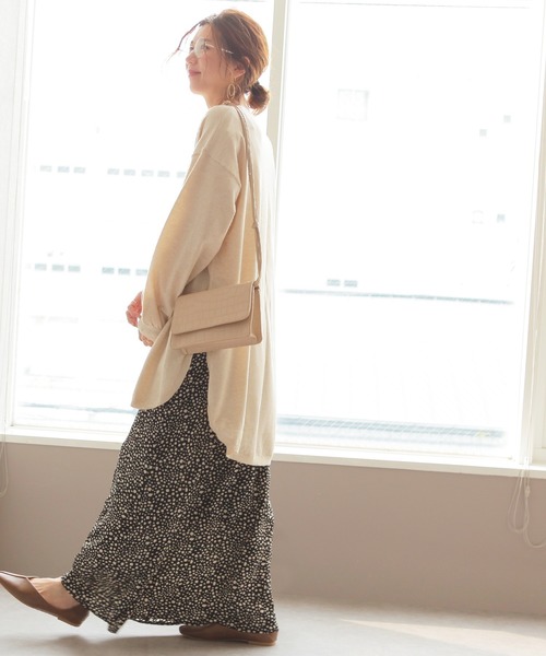 reca（レカ）の「ダルメシアン柄 ロングフレアスカート（スカート・レディース・ベージュ/ブラック・M）」の13枚目の写真