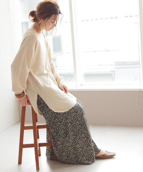 reca（レカ）の「ダルメシアン柄 ロングフレアスカート（スカート・レディース・ベージュ/ブラック・M）」の12枚目の写真
