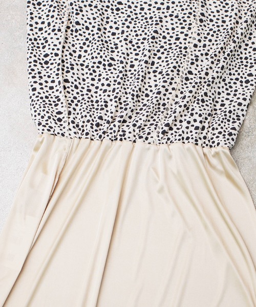 reca（レカ）の「ダルメシアン柄 ロングフレアスカート（スカート・レディース・ベージュ/ブラック・M）」の7枚目の写真