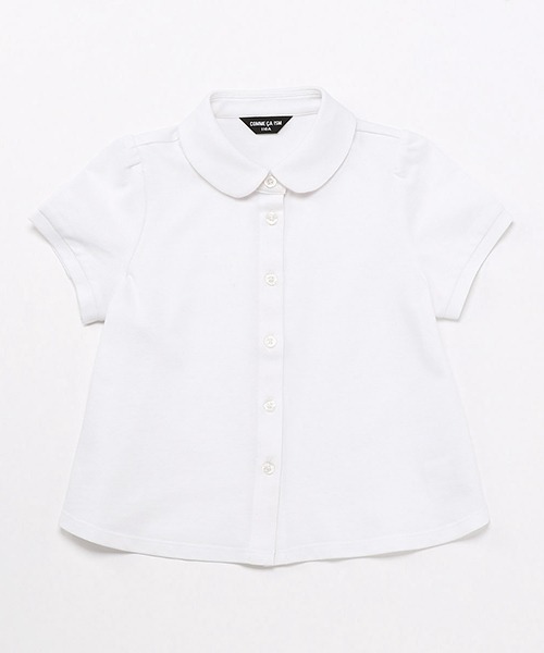 COMME CA ISM(コムサイズム)の「リボンタイ付き 半袖ブラウス (100-130cm)(シャツ/ブラウス・キッズ・ホワイト・120cm/130cm/110cm/100cm)」の2枚目の写真