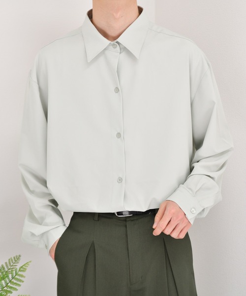 kutir（クティール）の「シンプルルーズシャツ（シャツ/ブラウス・メンズ・ラベンダー/ライトグリーン/モカ・LARGE/MEDIUM）」の3枚目の写真