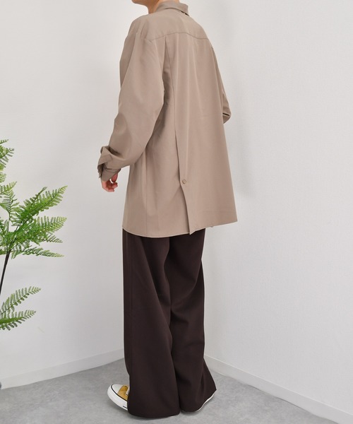 kutir（クティール）の「シンプルルーズシャツ（シャツ/ブラウス・メンズ・ラベンダー/ライトグリーン/モカ・LARGE/MEDIUM）」の8枚目の写真