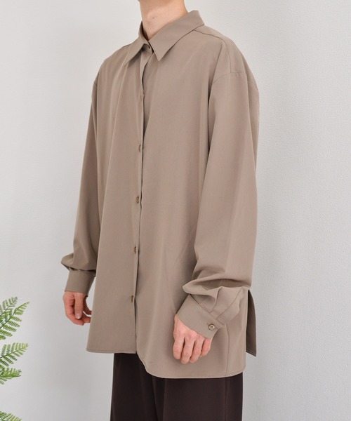 kutir（クティール）の「シンプルルーズシャツ（シャツ/ブラウス・メンズ・ラベンダー/ライトグリーン/モカ・LARGE/MEDIUM）」の10枚目の写真