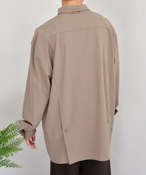 kutir（クティール）の「シンプルルーズシャツ（シャツ/ブラウス・メンズ・ラベンダー/ライトグリーン/モカ・LARGE/MEDIUM）」の12枚目の写真