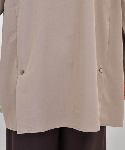 kutir（クティール）の「シンプルルーズシャツ（シャツ/ブラウス・メンズ・ラベンダー/ライトグリーン/モカ・LARGE/MEDIUM）」の13枚目の写真