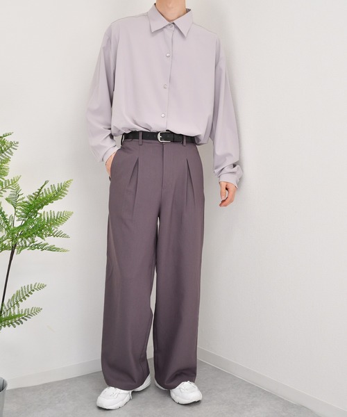 kutir（クティール）の「シンプルルーズシャツ（シャツ/ブラウス・メンズ・ラベンダー/ライトグリーン/モカ・LARGE/MEDIUM）」の16枚目の写真