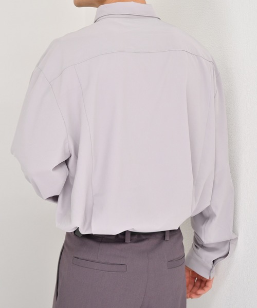 kutir（クティール）の「シンプルルーズシャツ（シャツ/ブラウス・メンズ・ラベンダー/ライトグリーン/モカ・LARGE/MEDIUM）」の21枚目の写真