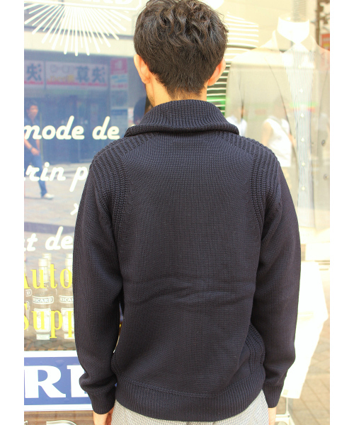 EDIFICE（エディフィス）の「◇畦切替ショールカラーカーディガン（カーディガン/ボレロ・メンズ・ホワイト/ブラック/グレー/ネイビー/オレンジ系その他・44/46/48）」の7枚目の写真