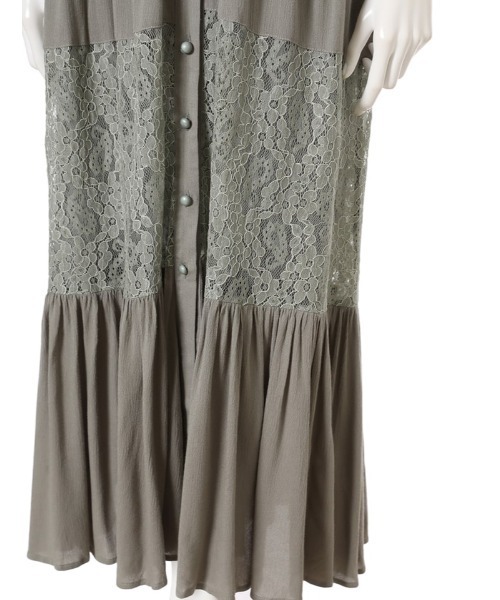 fifth(フィフス)の「フラワーレース2wayガウンワンピース(カーディガン/ボレロ・レディース・ホワイト/カーキ・MEDIUM)」の6枚目の写真