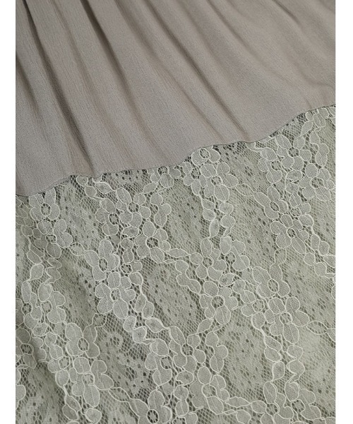 fifth(フィフス)の「フラワーレース2wayガウンワンピース(カーディガン/ボレロ・レディース・ホワイト/カーキ・MEDIUM)」の5枚目の写真