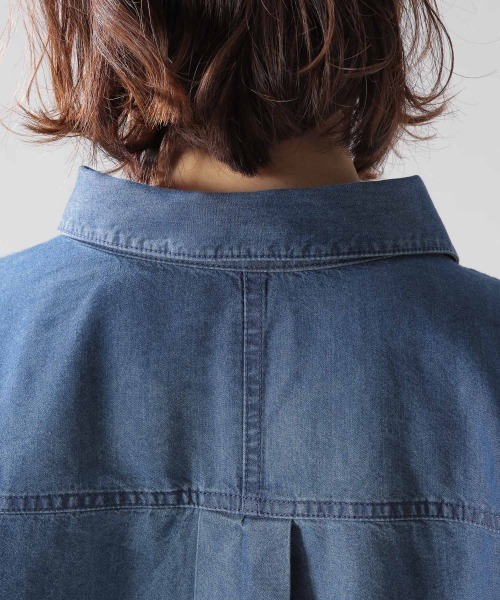BAYFLOW(ベイフロー)の「テンセルデニムシャツ(シャツ/ブラウス・レディース・ブラック/ブルー・SMALL/MEDIUM)」の10枚目の写真