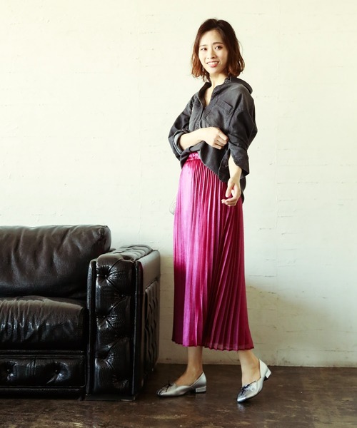 BAYFLOW(ベイフロー)の「テンセルデニムシャツ(シャツ/ブラウス・レディース・ブラック/ブルー・SMALL/MEDIUM)」の17枚目の写真