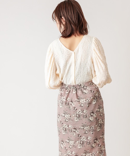 natural couture（ナチュラルクチュール）の「ぽこぽこパフ2WAYトップス（Tシャツ/カットソー・レディース・ブラック/オフホワイト/ベージュ/ライム・FREE）」の20枚目の写真