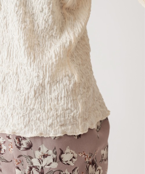 natural couture（ナチュラルクチュール）の「ぽこぽこパフ2WAYトップス（Tシャツ/カットソー・レディース・ブラック/オフホワイト/ベージュ/ライム・FREE）」の22枚目の写真