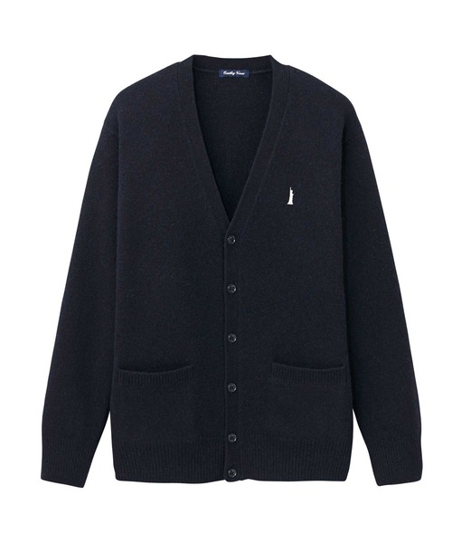 EASTBOY（イーストボーイ）の「カーディガン ラムウール7G スクール ニット 中学生 高校生（カーディガン/ボレロ・キッズ・ダークグリーン/エンジ/ネイビー/オフホワイト/チャコールグレー・11号/9号）」の4枚目の写真