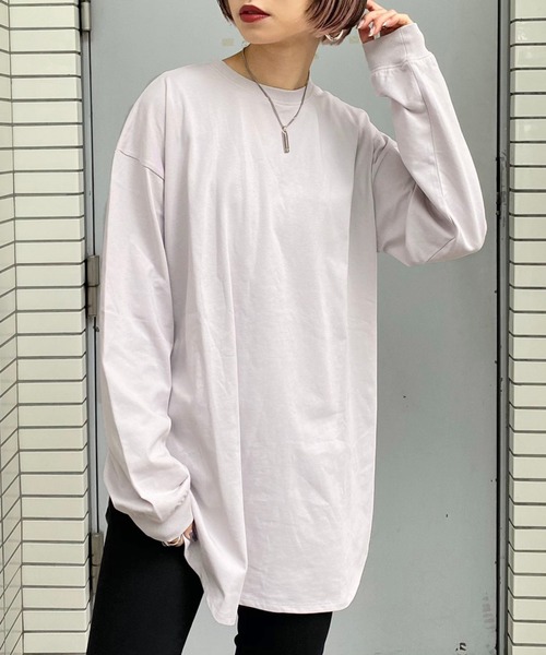 PAGEBOY（ページボーイ）の「BASICロンT（Tシャツ/カットソー・レディース・ブラウン/グレイッシュベージュ/オフホワイト/ブラック/イエロー系その他/グレー系その他・FREE）」の4枚目の写真