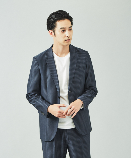 ABAHOUSE GRAY(アバハウスグレイ)の「【セットアップ対応/展開店舗限定】モクロディセットアップジャケット(テーラードジャケット・メンズ・グレー/ネイビー/ブルー系その他・44/46/48/50)」の1枚目の写真