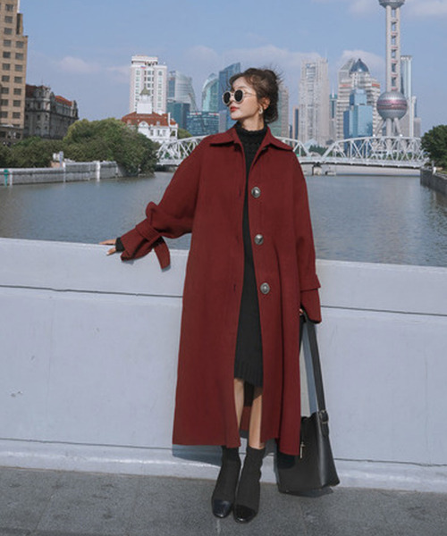 Girly Doll（ガーリードール）の「ベルト付きチェスターロング丈コート