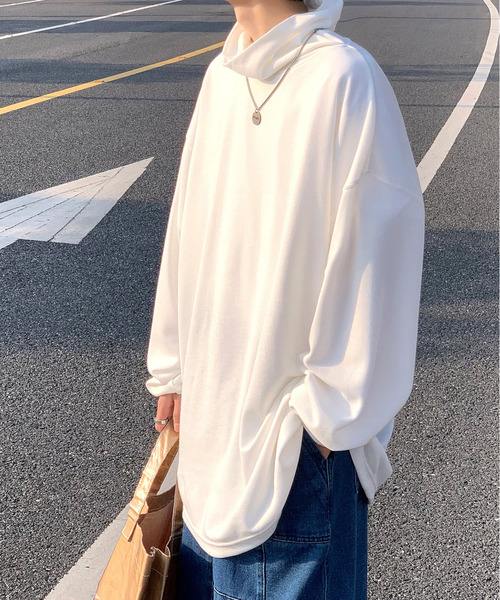 neos（ネオス）の「【neos -addictive design-】ビッグシルエット オフタートル カットソー（Tシャツ/カットソー・メンズ・ホワイト/ブラック/ブラウン/グレー/カーキ/キャメル/チャコール/ベージュ/グレー系その他/ワインレッド・FREE）」の22枚目の写真