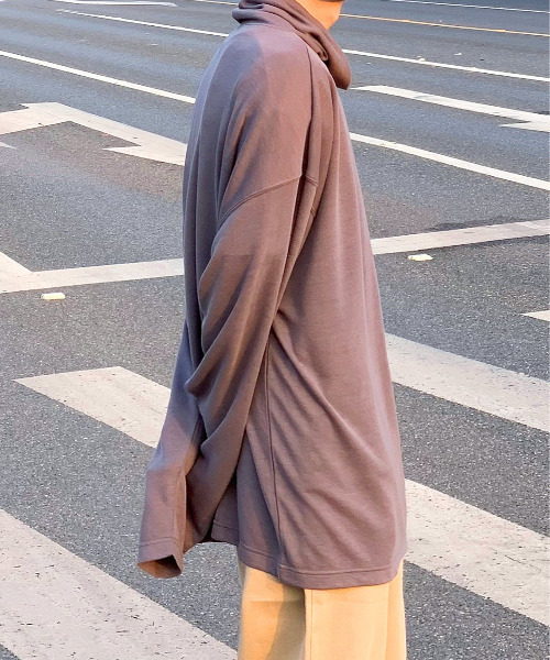 neos（ネオス）の「【neos -addictive design-】ビッグシルエット オフタートル カットソー（Tシャツ/カットソー・メンズ・ホワイト/ブラック/ブラウン/グレー/カーキ/キャメル/チャコール/ベージュ/グレー系その他/ワインレッド・FREE）」の19枚目の写真