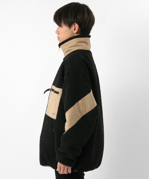 CONVERSE(コンバース)の「【CONVERSE/コンバース】オールスター ルーズシルエット スタンド ボアジャケット(ブルゾン・メンズ・ブラック/ベージュ・M/L)」の7枚目の写真