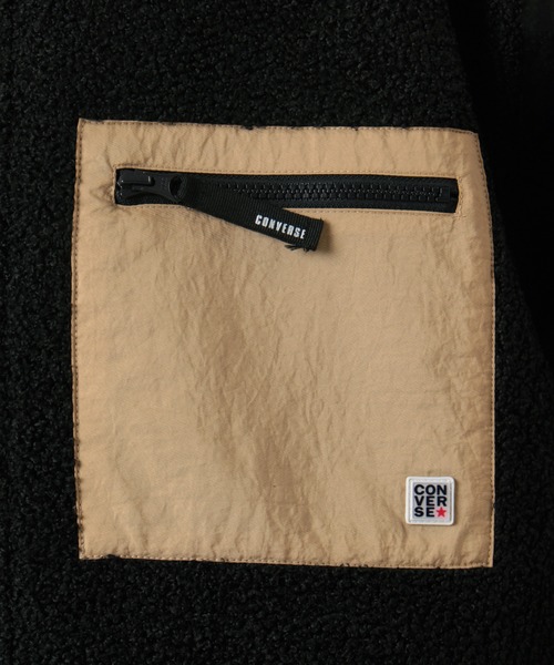 CONVERSE(コンバース)の「【CONVERSE/コンバース】オールスター ルーズシルエット スタンド ボアジャケット(ブルゾン・メンズ・ブラック/ベージュ・M/L)」の11枚目の写真