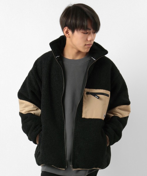 CONVERSE(コンバース)の「【CONVERSE/コンバース】オールスター ルーズシルエット スタンド ボアジャケット(ブルゾン・メンズ・ブラック/ベージュ・M/L)」の21枚目の写真