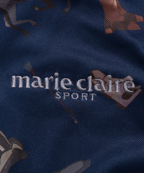 marie claire(マリ・クレール)の「【marie claire GOLF/マリクレール ゴルフ】総柄 半袖ハーフジップシャツ インナーシャツ セットアイテム(Tシャツ/カットソー・レディース・ホワイト/ネイビー・LL/L/M)」の8枚目の写真