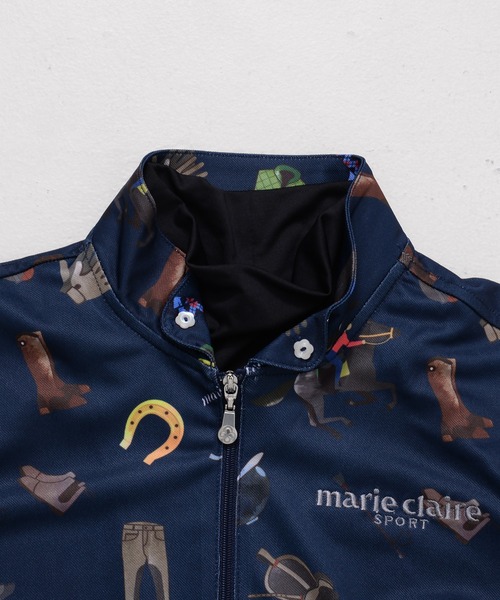 marie claire(マリ・クレール)の「【marie claire GOLF/マリクレール ゴルフ】総柄 半袖ハーフジップシャツ インナーシャツ セットアイテム(Tシャツ/カットソー・レディース・ホワイト/ネイビー・LL/L/M)」の9枚目の写真