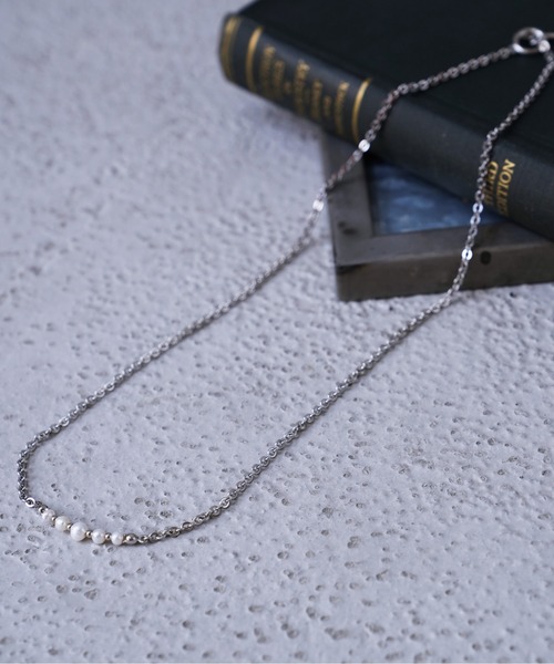 shiki tokyo(シキトウキョウ)の「combination pearl necklace / コンビネーションパールネックレス(ネックレス・メンズ・シルバー・FREE)」の15枚目の写真