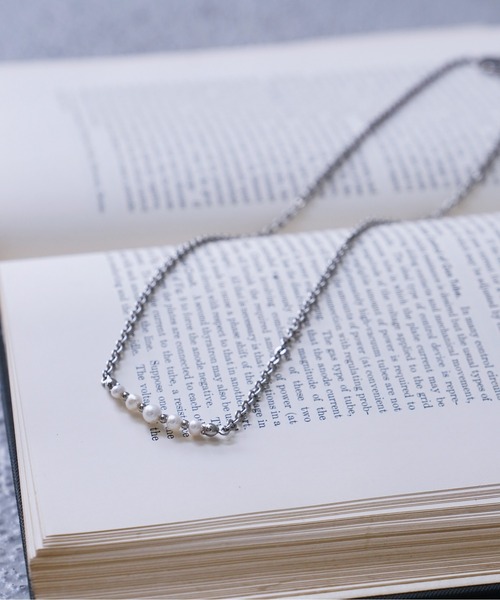 shiki tokyo(シキトウキョウ)の「combination pearl necklace / コンビネーションパールネックレス(ネックレス・メンズ・シルバー・FREE)」の17枚目の写真