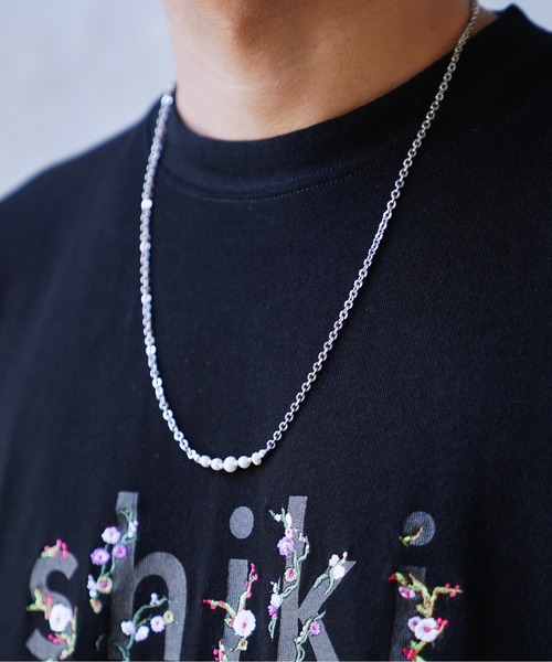 shiki tokyo(シキトウキョウ)の「combination pearl necklace / コンビネーションパールネックレス(ネックレス・メンズ・シルバー・FREE)」の10枚目の写真