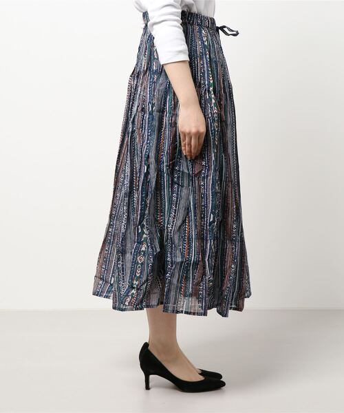 チチカカ(チチカカ)の「ナバホストライプブロックスカート(スカート・レディース・アイボリー/グリーン/ネイビー・FREE)」の22枚目の写真