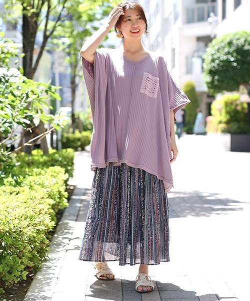 チチカカ(チチカカ)の「ナバホストライプブロックスカート(スカート・レディース・アイボリー/グリーン/ネイビー・FREE)」の7枚目の写真